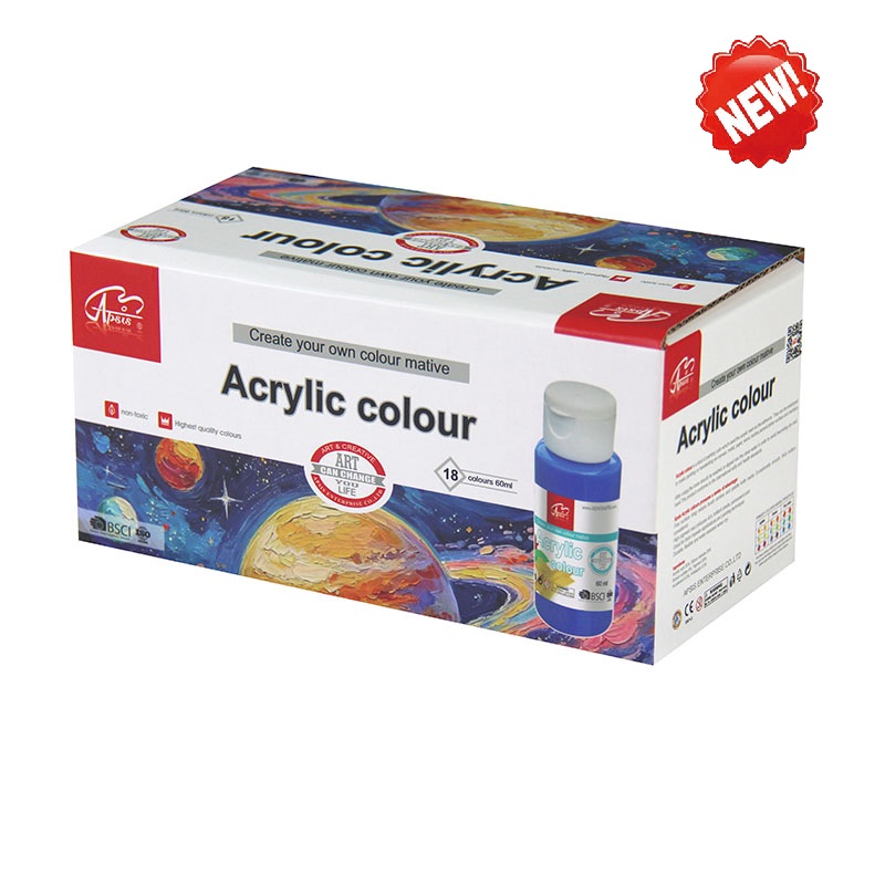 60ml acrylic color in bottle with color 